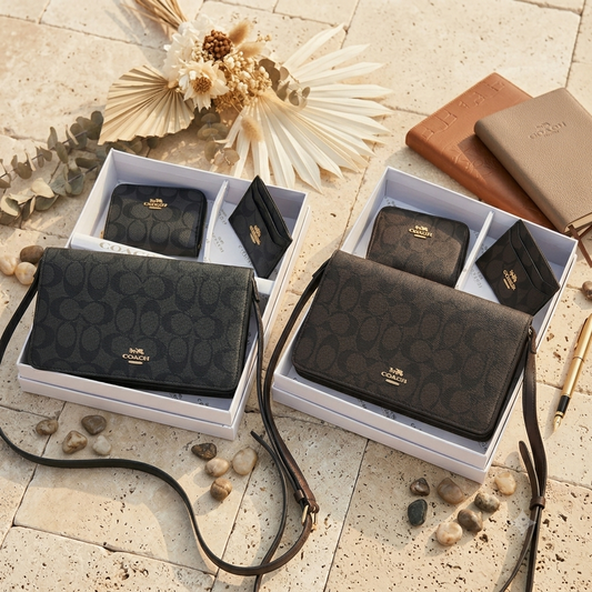 Bolso Crossbody + Cartera Zip-Around + Tarjetero Coach