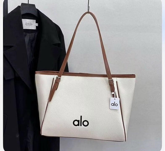Bolso Tote blanco Alo con Detalles Café