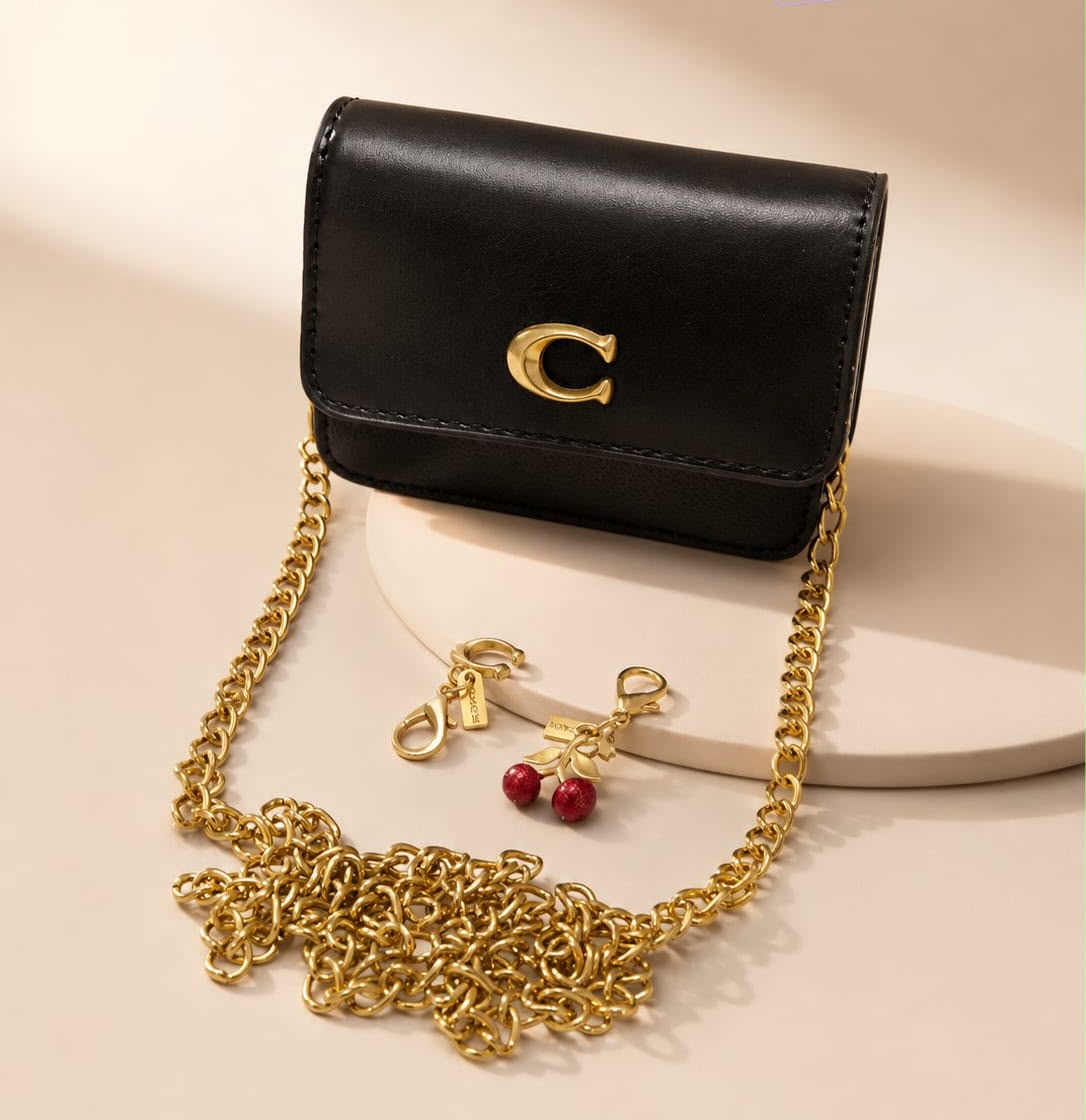 Cartera Crossbody de Cadena – Café