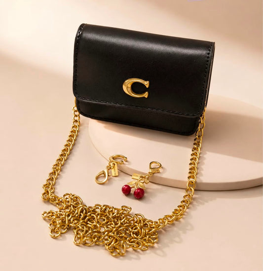 Cartera Crossbody de Cadena – Café